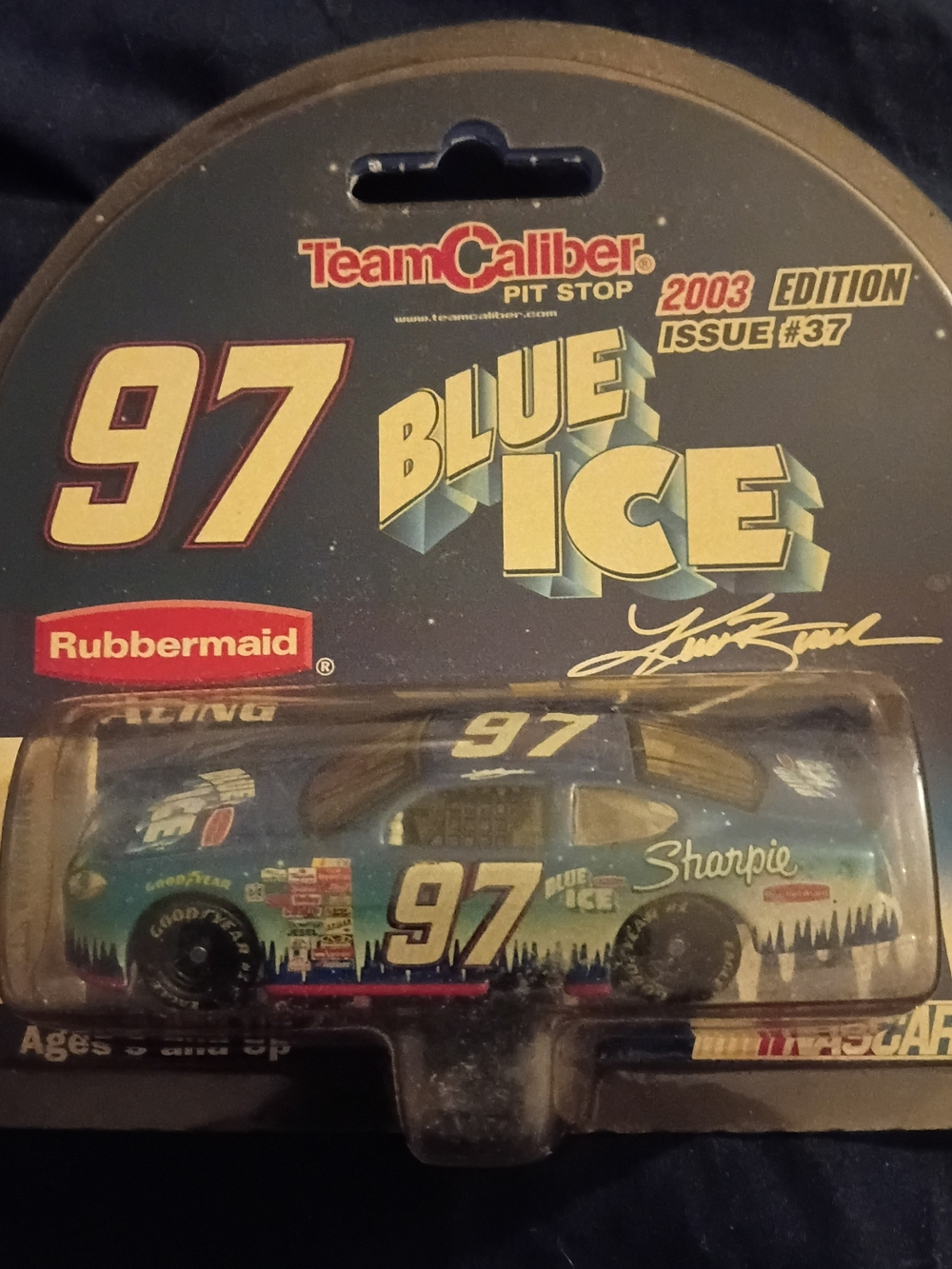 Rubbermaid Blue Ice #97 Die-Cast Toy Race Car